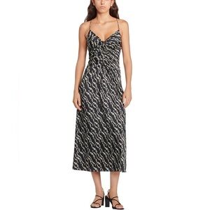Sandro Long Dress With Narrow Straps Heart Star Flower Chain New Size 34 US 0 XS